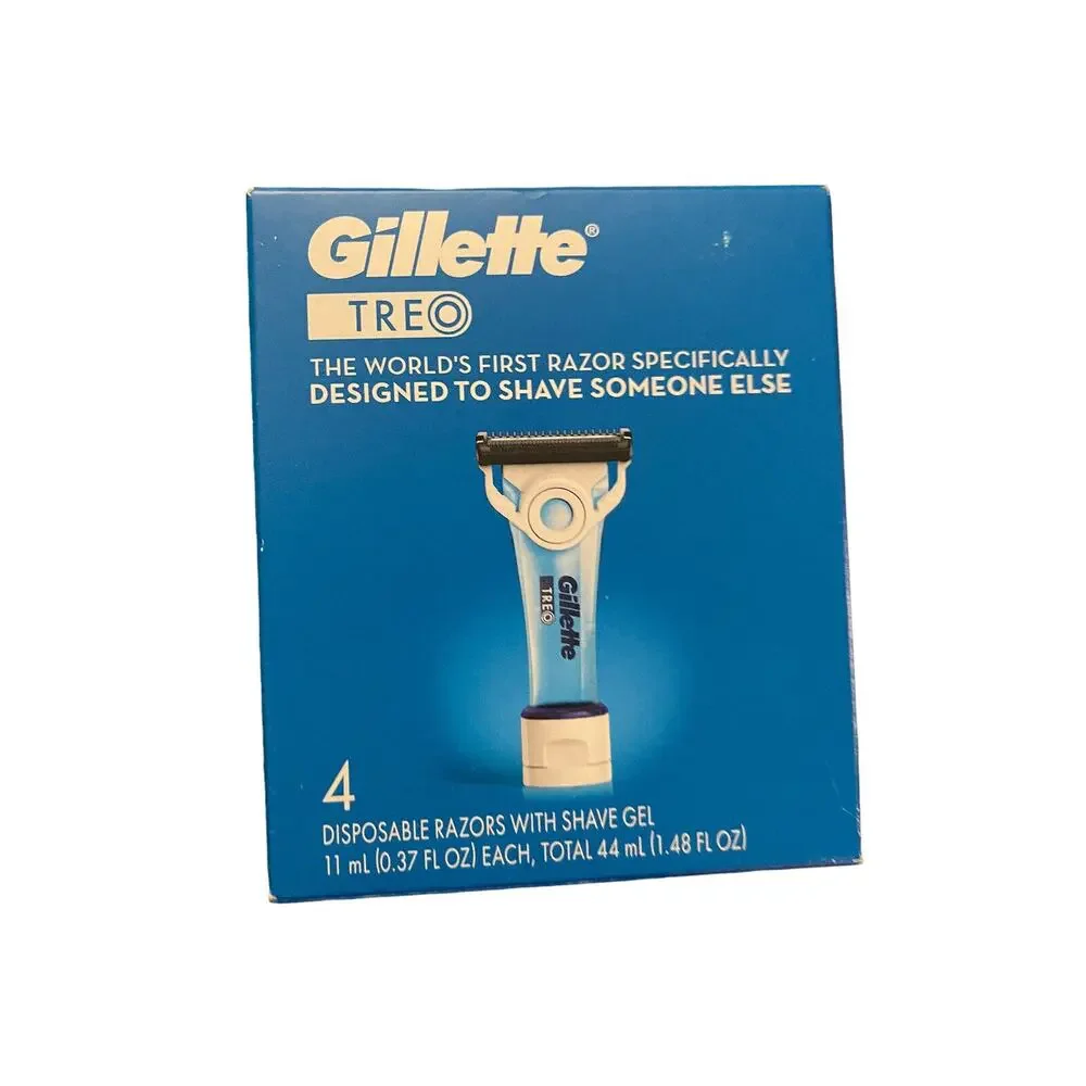 Gillette Razor & Shave 2 Treo Gel 0.37 FL OZ Travel Disposables Health & Beauty